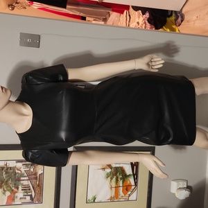 NWT Calvin Klein Faux Black Leather Dress
